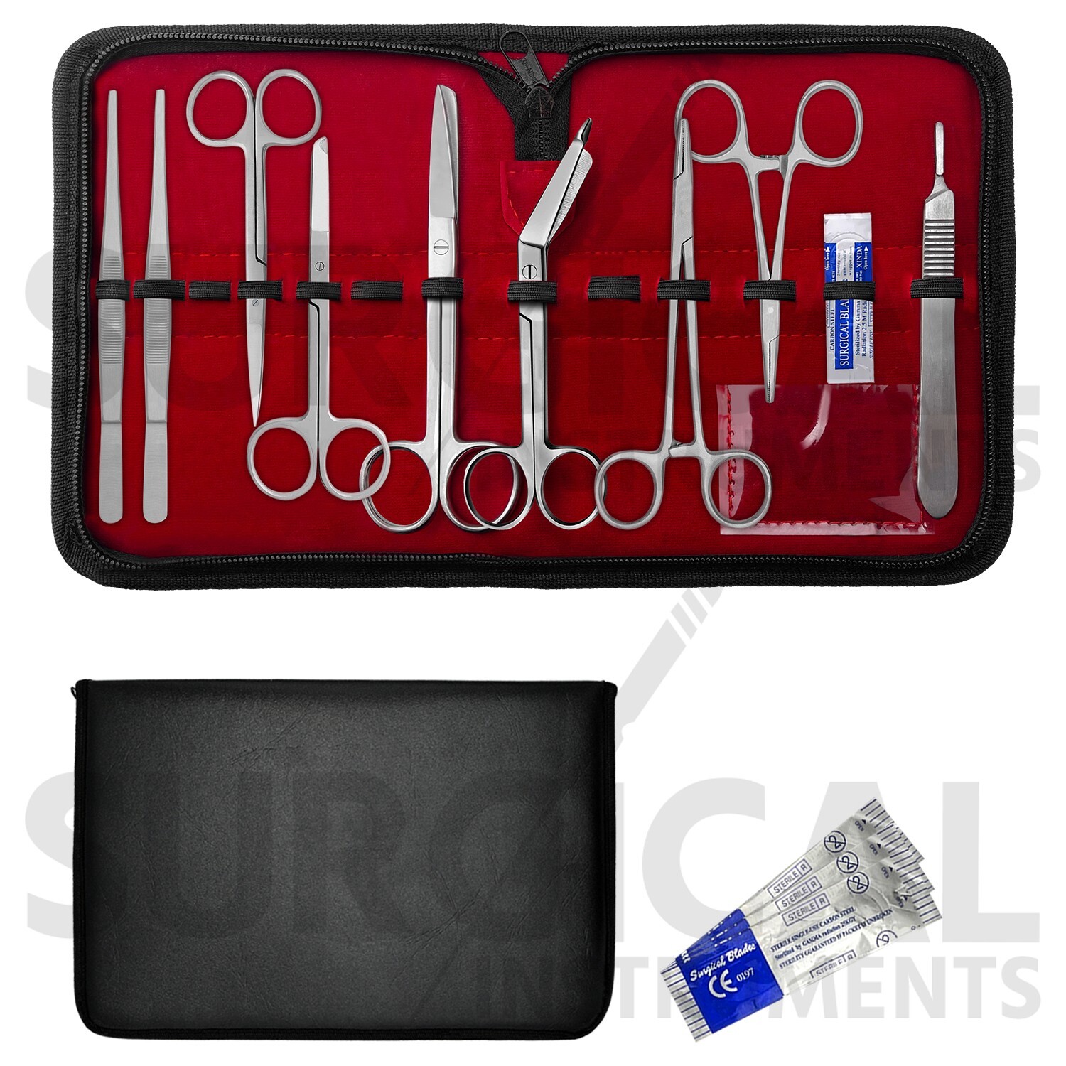 10 Pcs Student Minor Surgery Kit Set Surgical Instruments Stainless German Grade