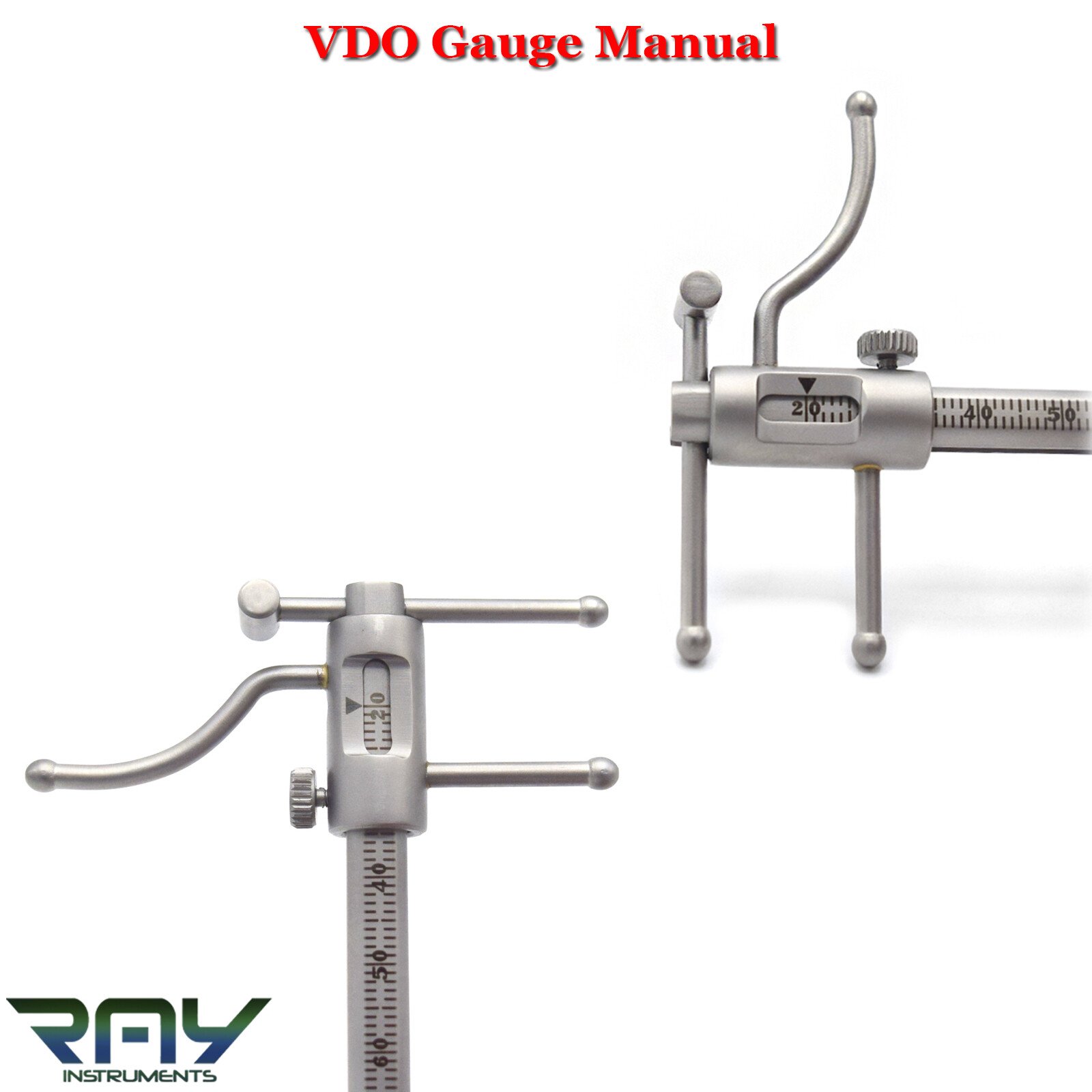 Dental VDO Gauge Ruler Prosthodontics Venus Apollo Gauge Premium Stainless Steel
