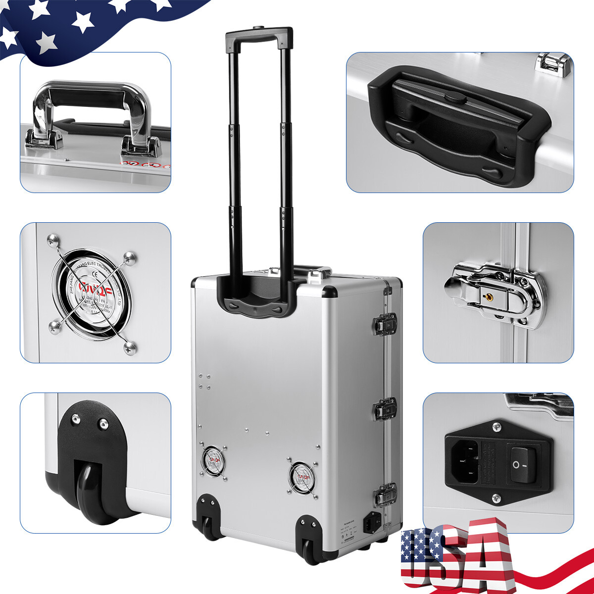 Unidad De Entrega Dental Móvil Portátil Cart Cart Air Compressor Móvil Turbina