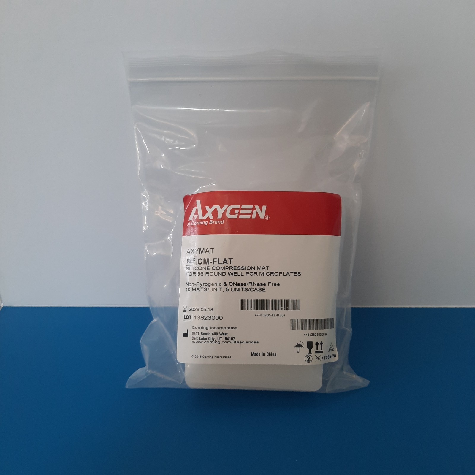 Axygen CM-FLAT Slicone 96 Round Well Compression Mat for PCR Microplates 10/pack