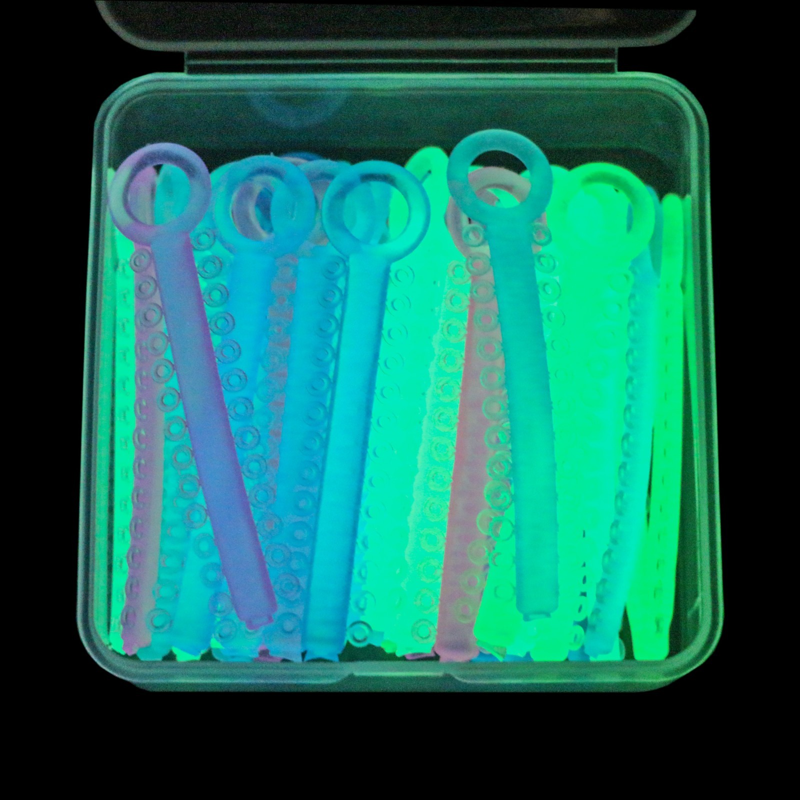 Dental Ortho Ligature Ties Glow in Dark Braces Elastic Rubber Bands Mixed Color