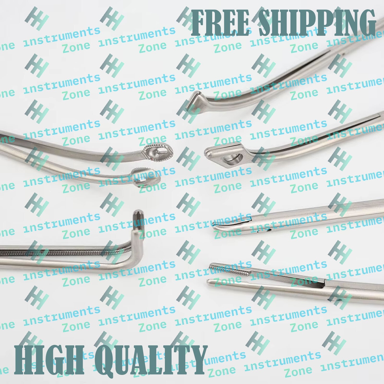 6pcs set Thoracoscopic Surgical Instruments Set | Thoracotomy Tissue Forceps