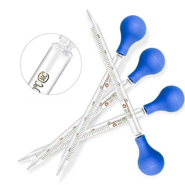 Pipette 1-10PCS 1-10ml Laboratory glassware Chemistry Graduated Dropper