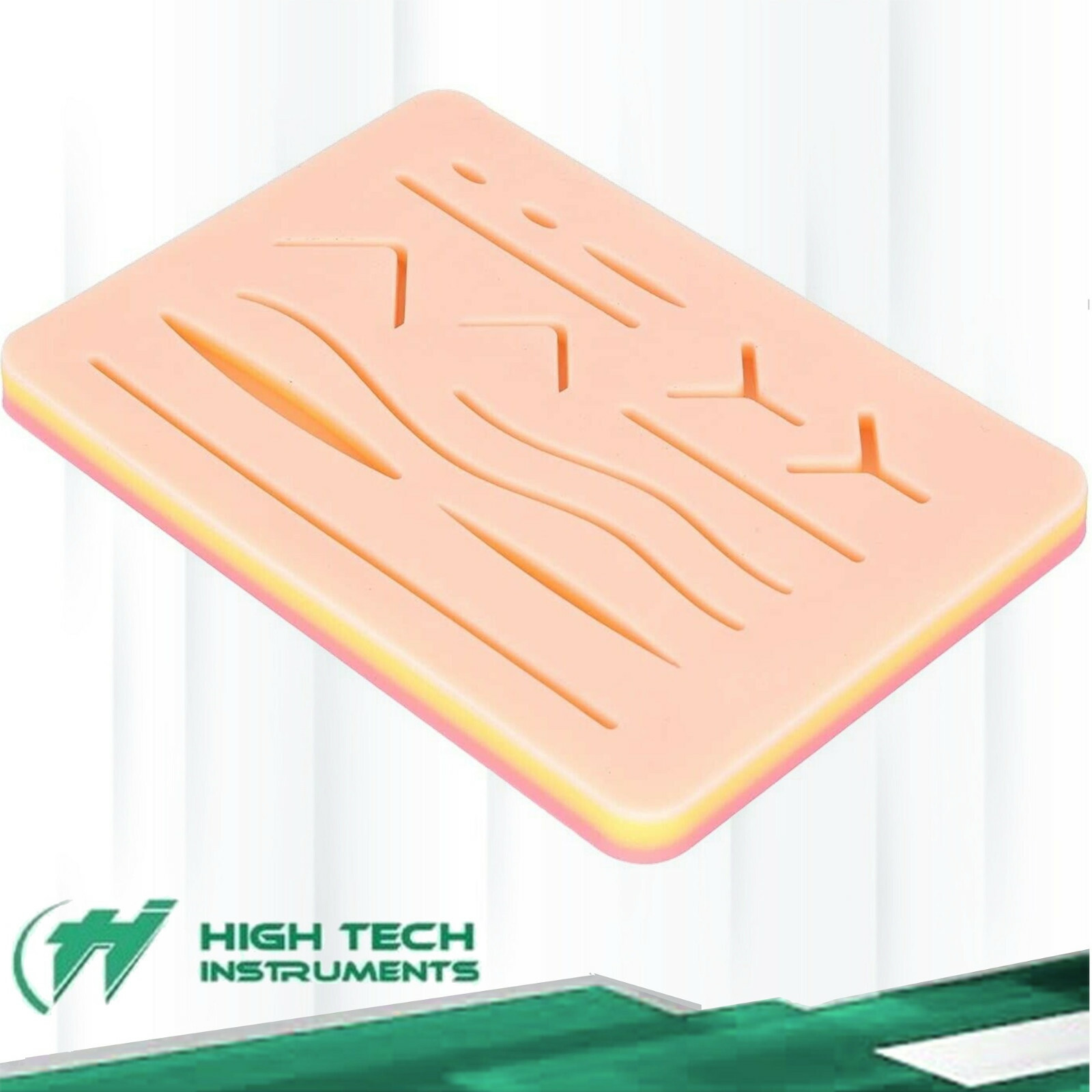 Suture Practice Pad 3 Layer with 14 Wouds Silicon Skin Kit Pads For Students A++