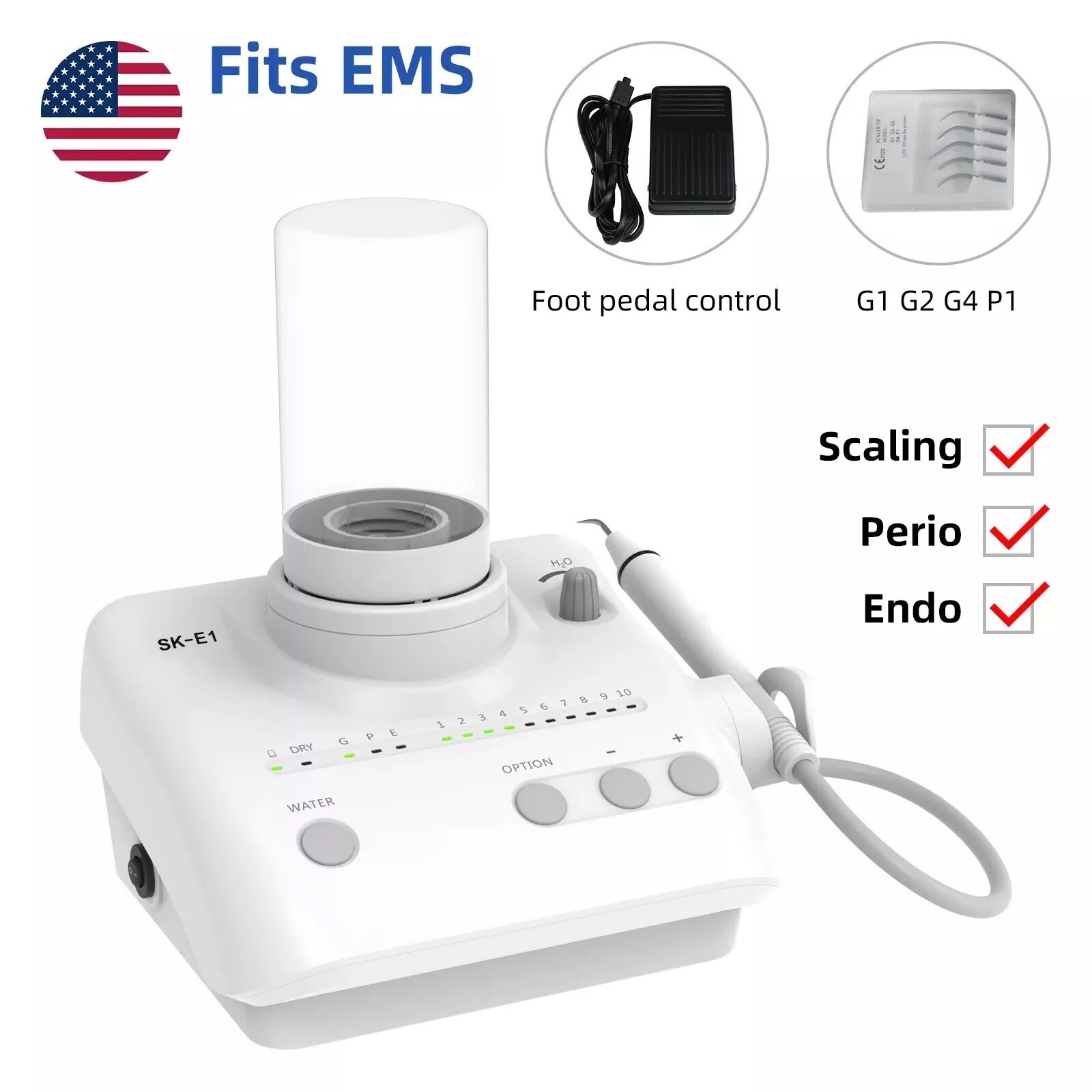 For Cavitron Dental Portable Ultrasonic Piezo Scaler 2*Bottles Fit EMS Handpiece