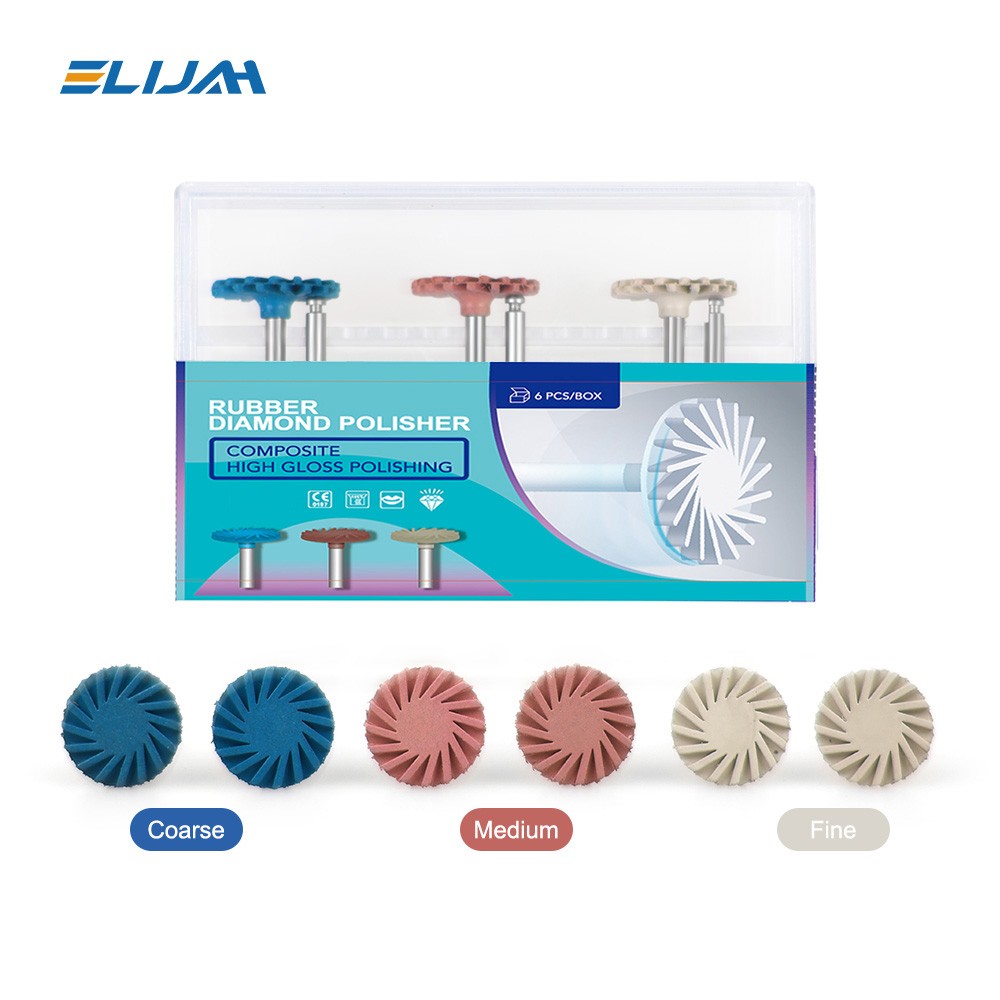 Dental Composite Polishing Kit Diamond System RA Rubber Wheel Polisher -US Stock