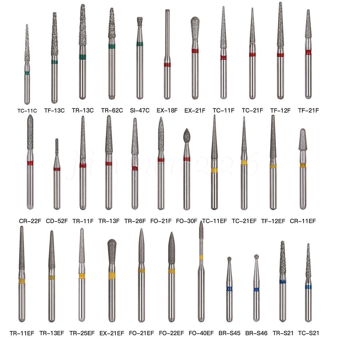 50 pcs Dental Diamond Ball Round burs Medium FG 1.6mm for High Speed Handpiece