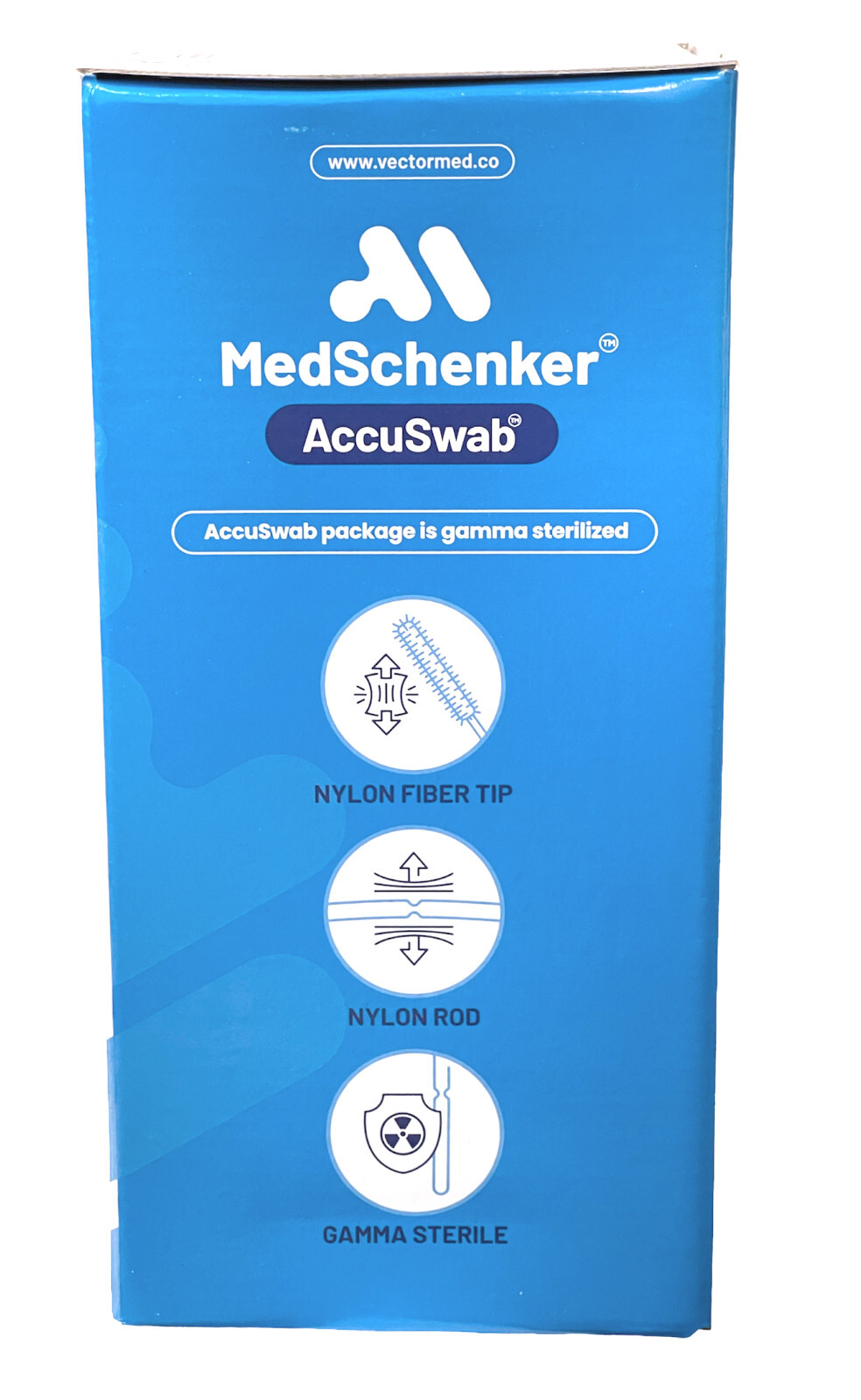 New! MedSchenker AccuSwab 1box (100pcs) Gamma Sterilized