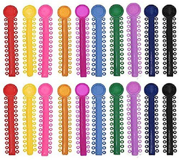 1040Pcs Dental Orthodontic Braces Ligature Ties Elastic Rubber Bands Mixed Color