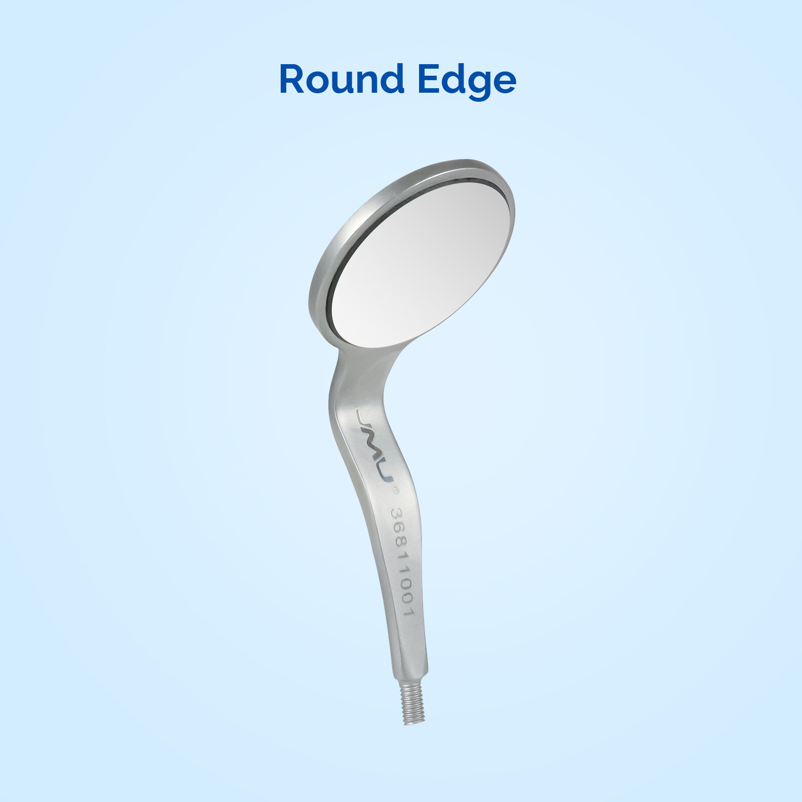 JMU 6X Dental Double Sided Mouth Mirror Front Surface 5# Simple Stainless Steel
