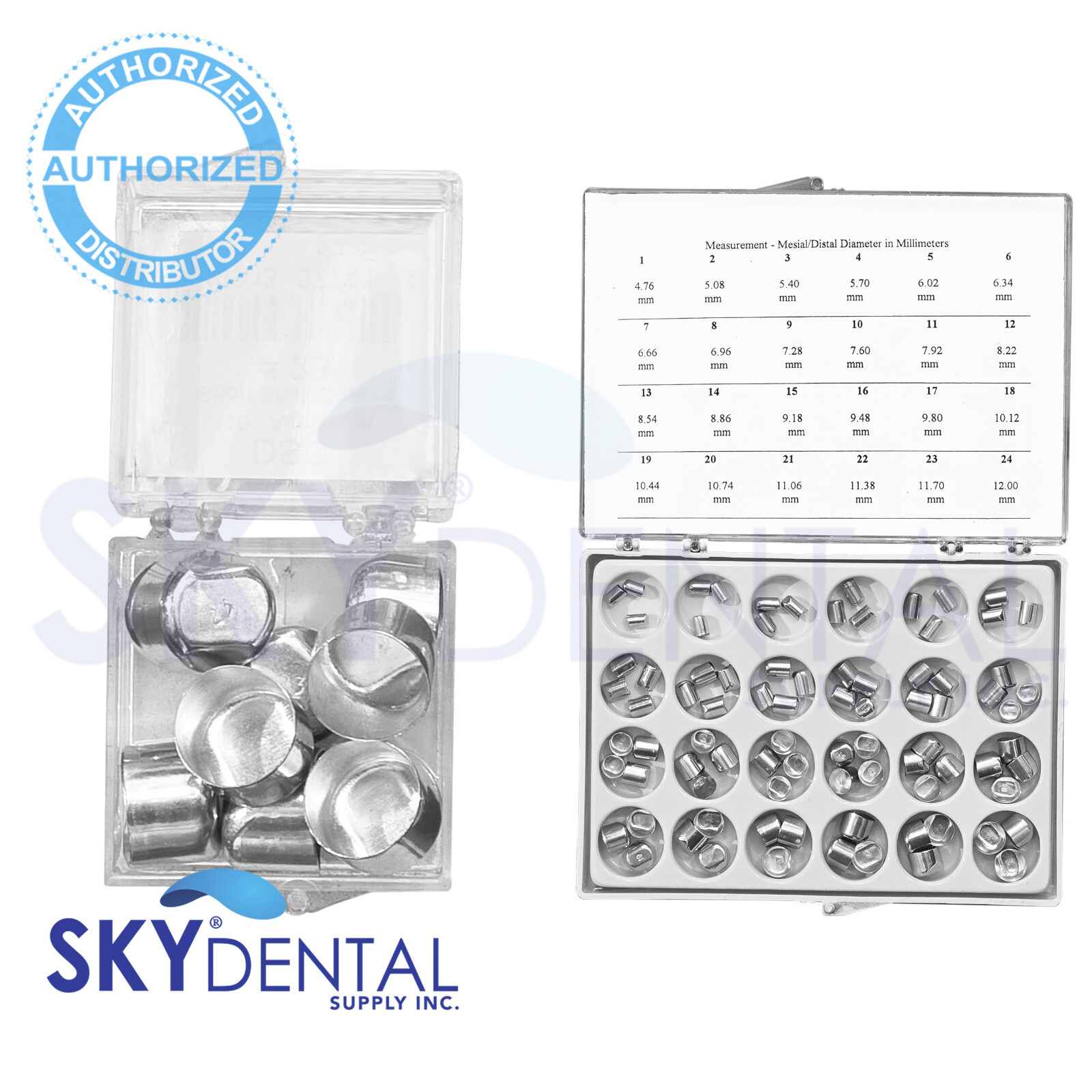 Dental SHORT Aluminum Shell Temporary Crowns All sizes #1-24 (10 pcs) or (84pcs)