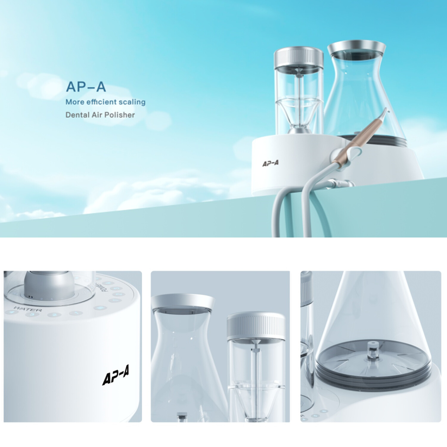 Woodpecker AP-A Air Flow Air Polisher Supragingival Dental Subgingival AP-1 & 2