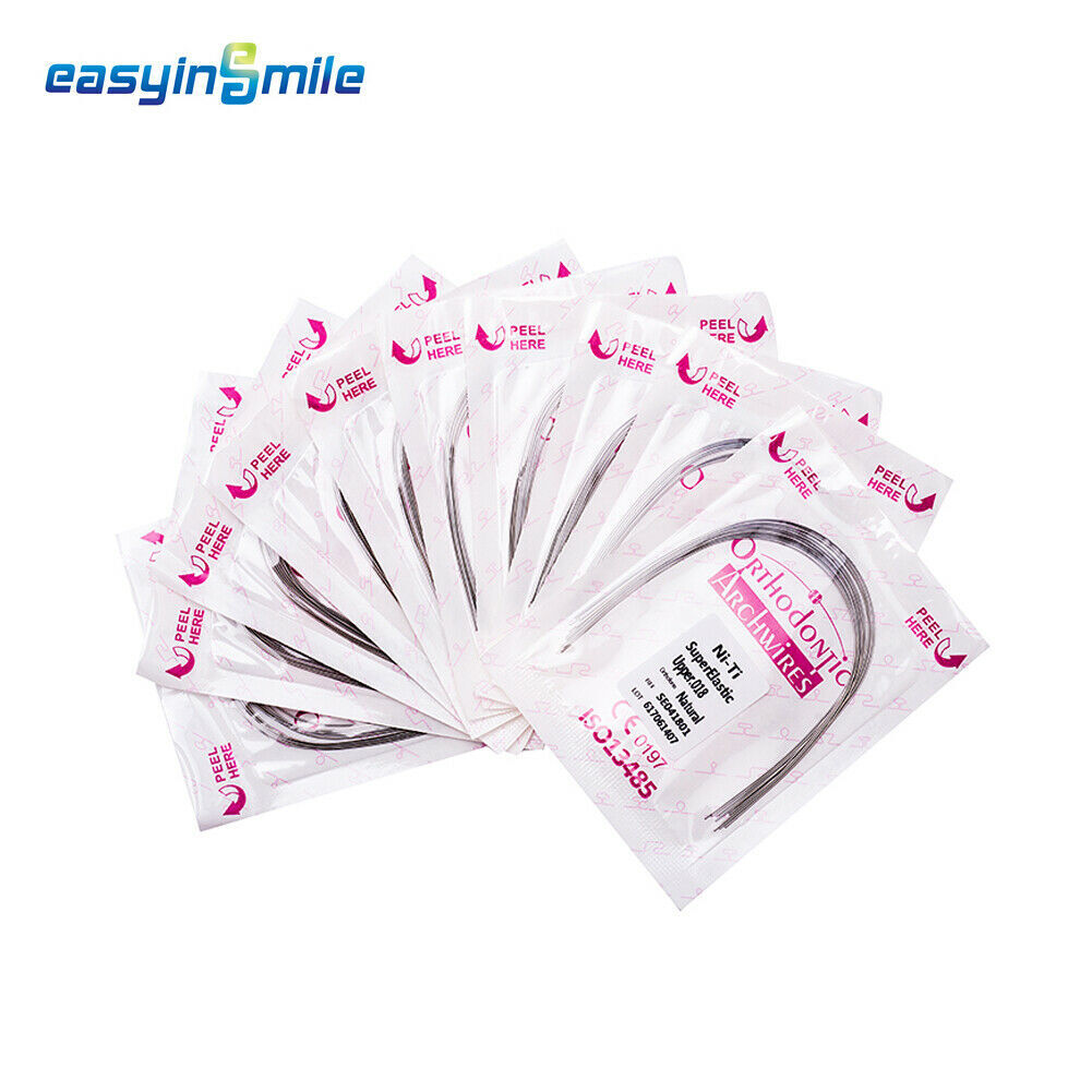 10Pack Dental Orthodonic Super Elastic Niti Round Arch Wire Natural Easyinsmile