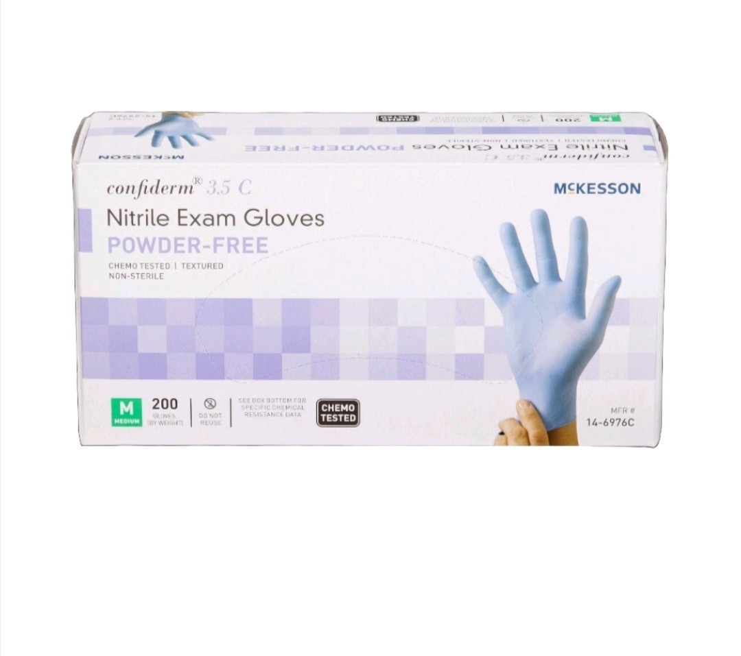 Exam Glove McKesson Confiderm® 3.5C Medium 200-Box/2000-Case-NonSterile Nitrile