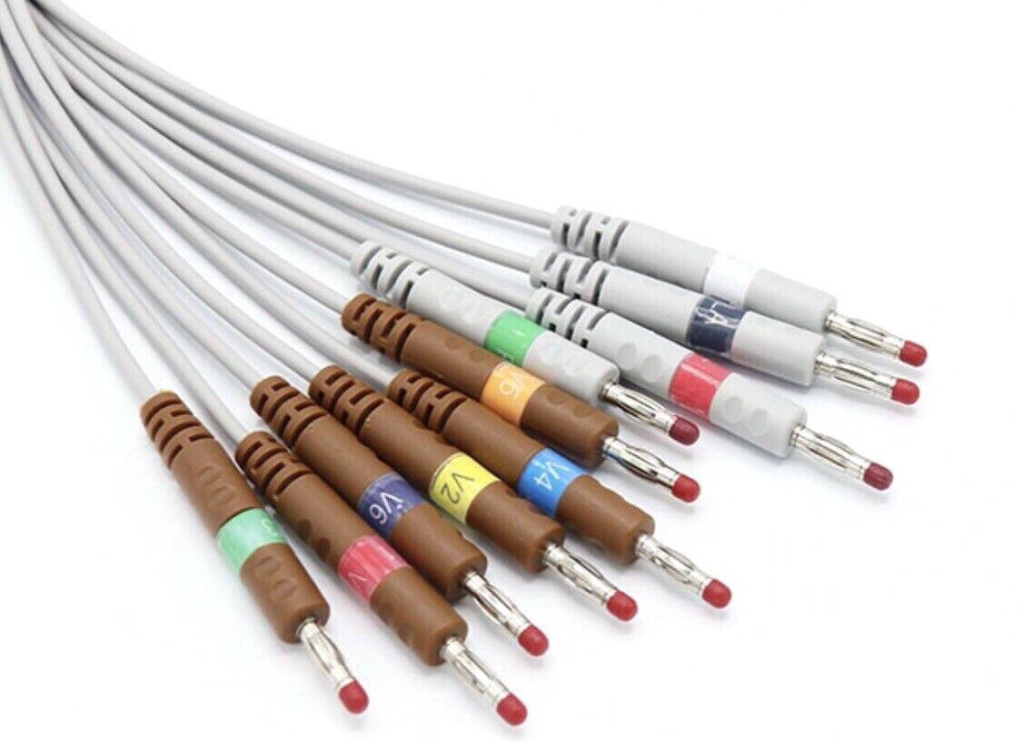 GE Marquette MAC 1200 MAC 1200ST EKG Cable 10 Leads Banana AHA- Ships Same Day