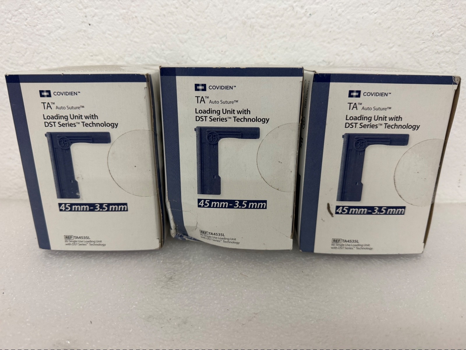 LOT (3) Covidien TA4535L Auto Suture Loading Unit DST Series 45mm 3.5mm