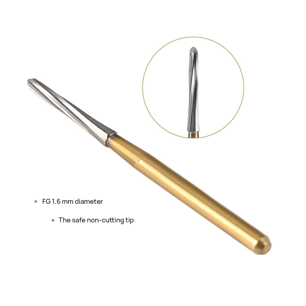 Dental Surgical Endo-Z Carbide Tungsten Steel Drills Burr FG Gold Bur 21/25/28mm