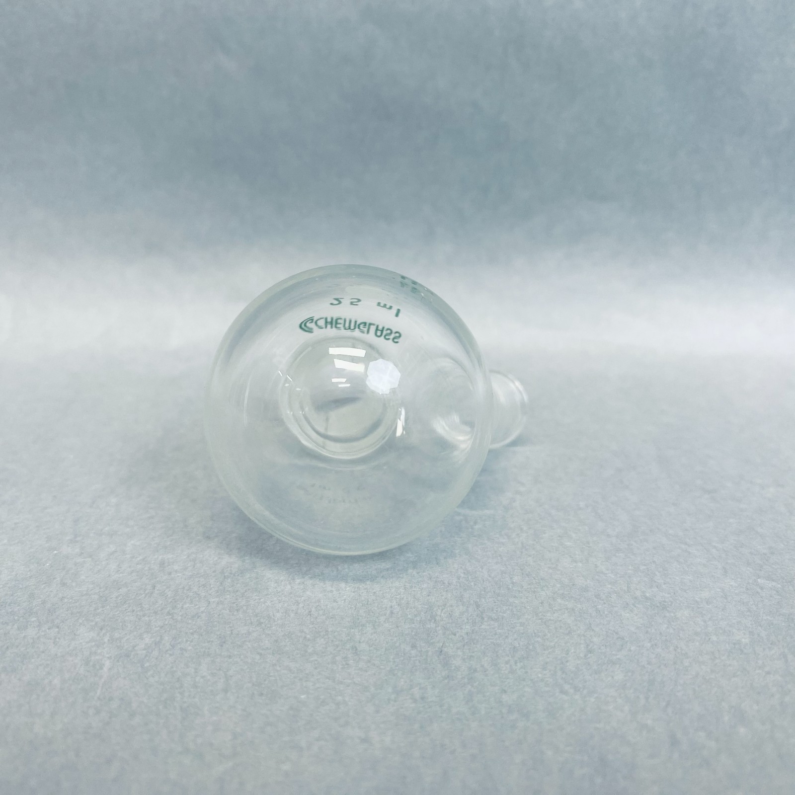Chemglass Single Neck 25 ml Round Bottom Flask 14/20 with Side Tubulation