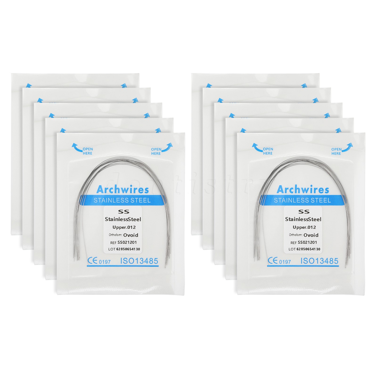 10-100packs Dental Orthodontic Arch Wire Super Elastic Niti Reverse Curve