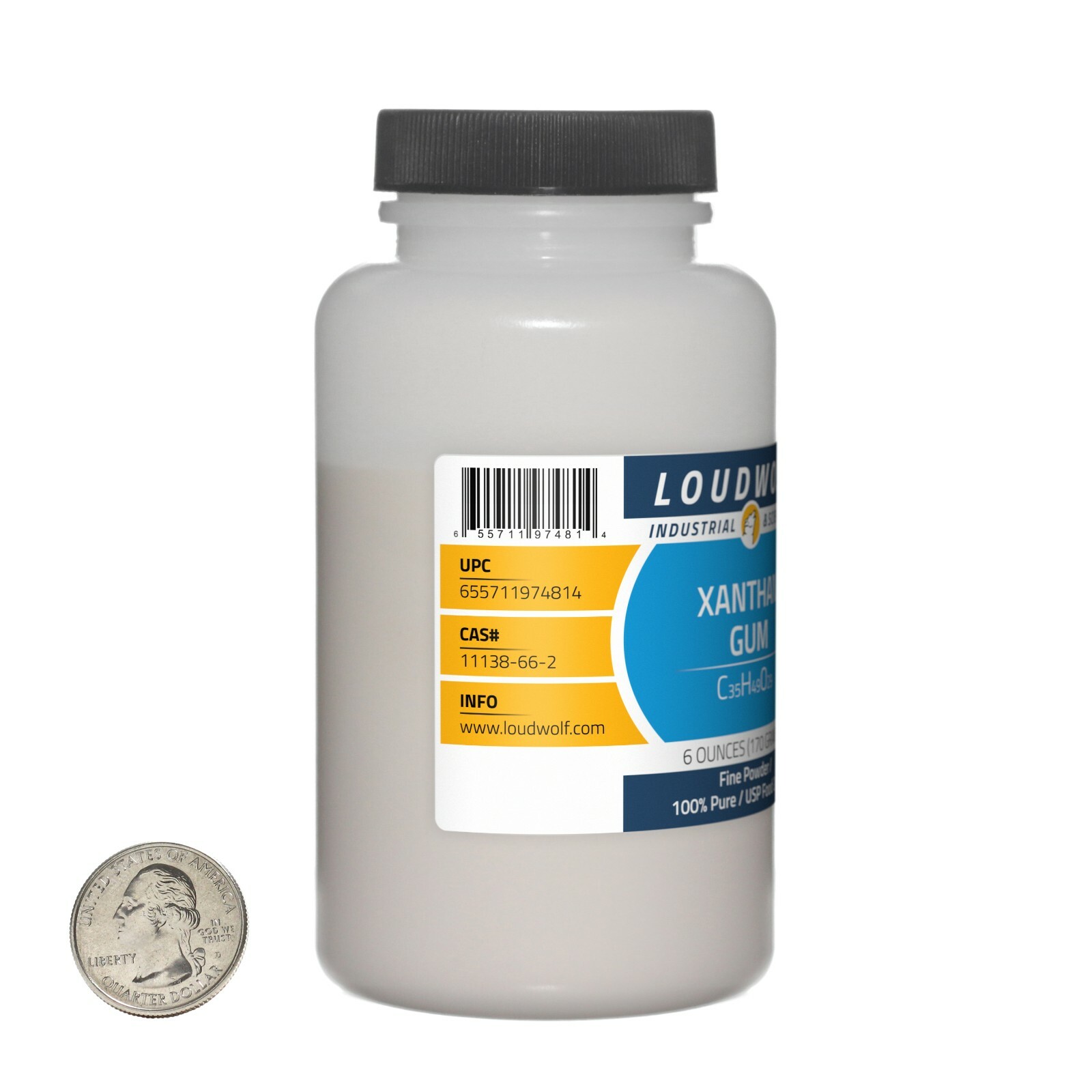 Xanthan Gum / 2.3 Pounds / 6 Bottles / 100% Pure USP Food Grade / Fine Powder