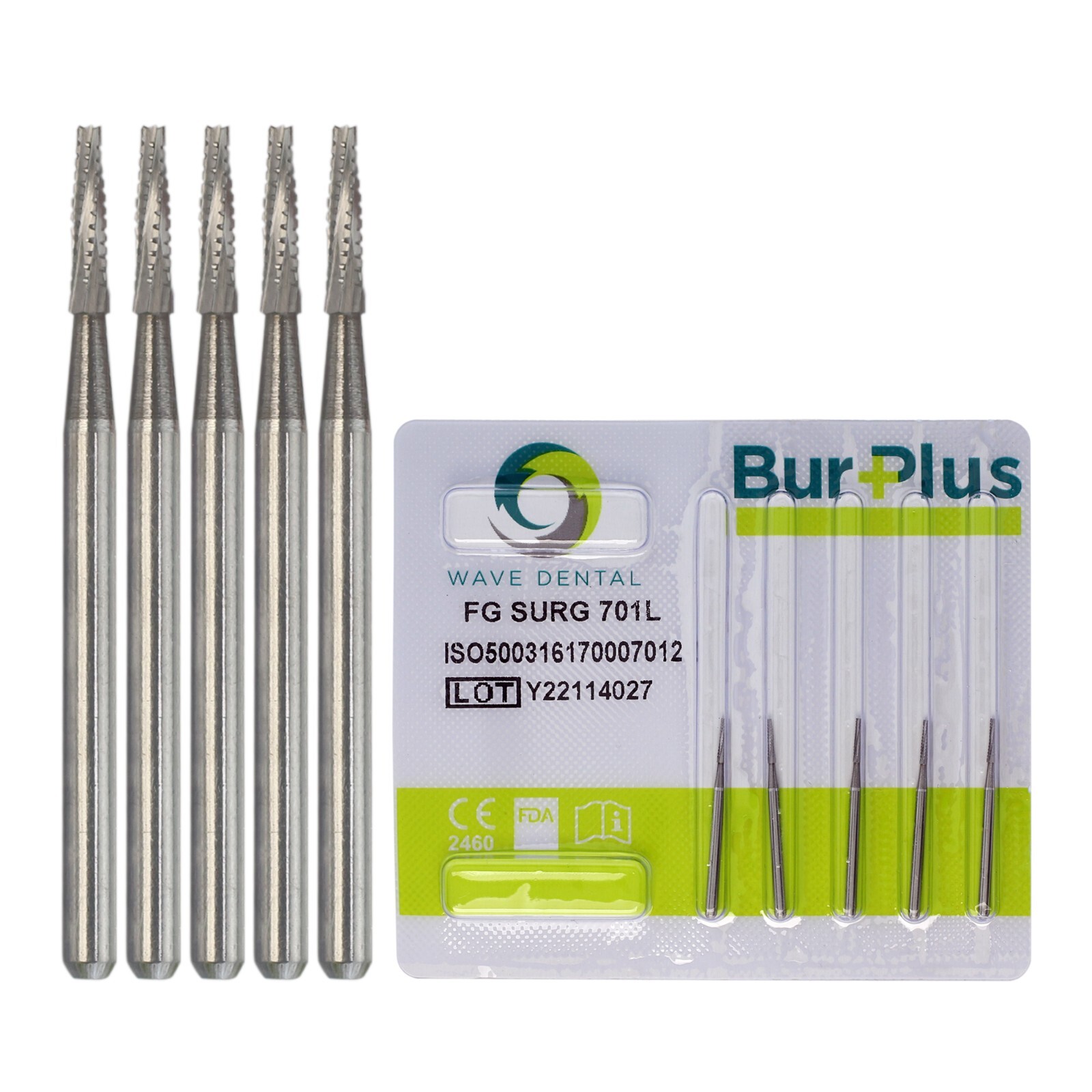 Wave Dental Long Shank Surgical Bur FG 701L 25mm Tungsten Carbide Midwest FGOS