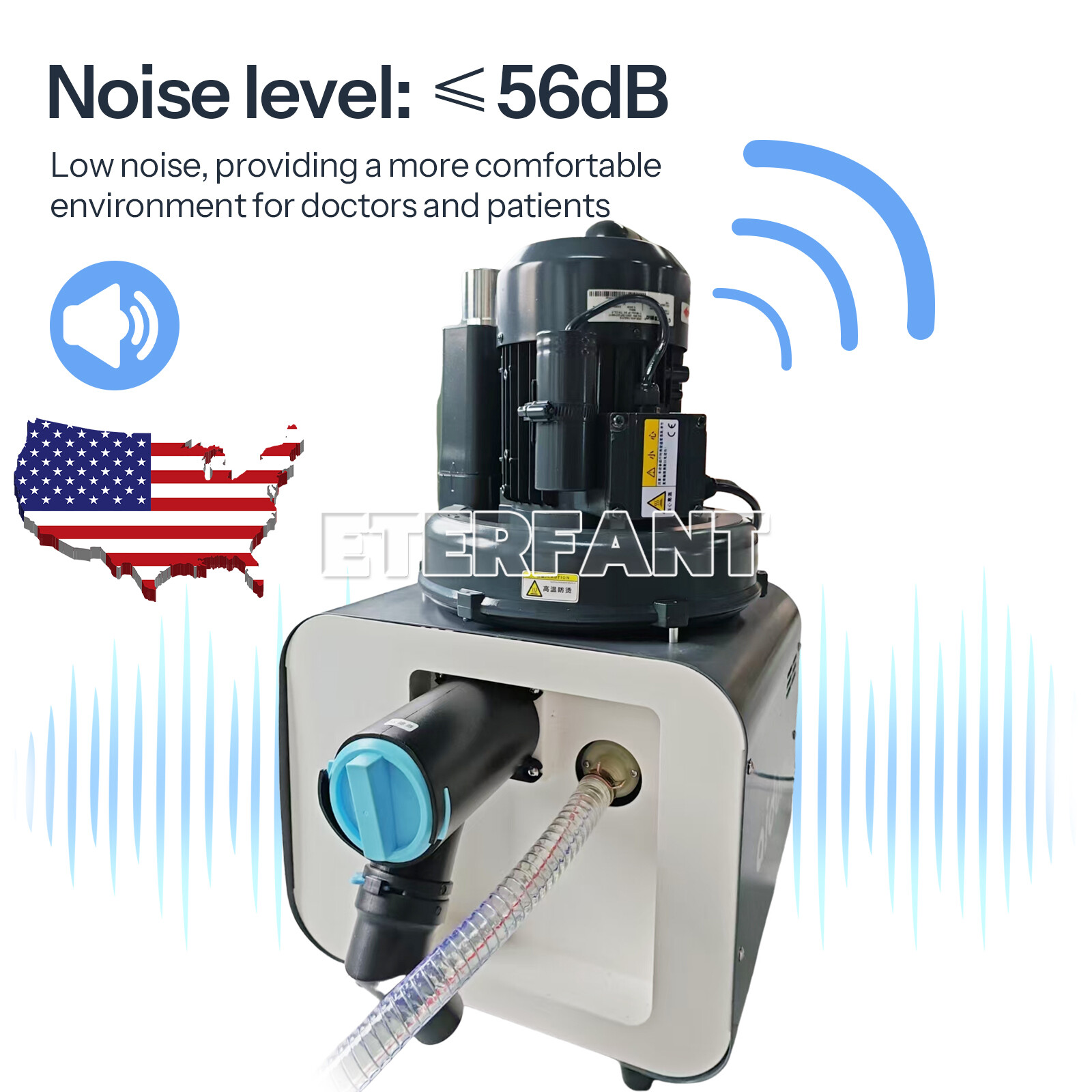 350/450/600/1300/2200L/min Dental Electric Mobile Suction Unit System Equipment