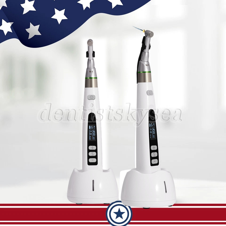 US LED Dental Endo Motor 16:1 Contra Angle Root Canal Treatment Y-smart