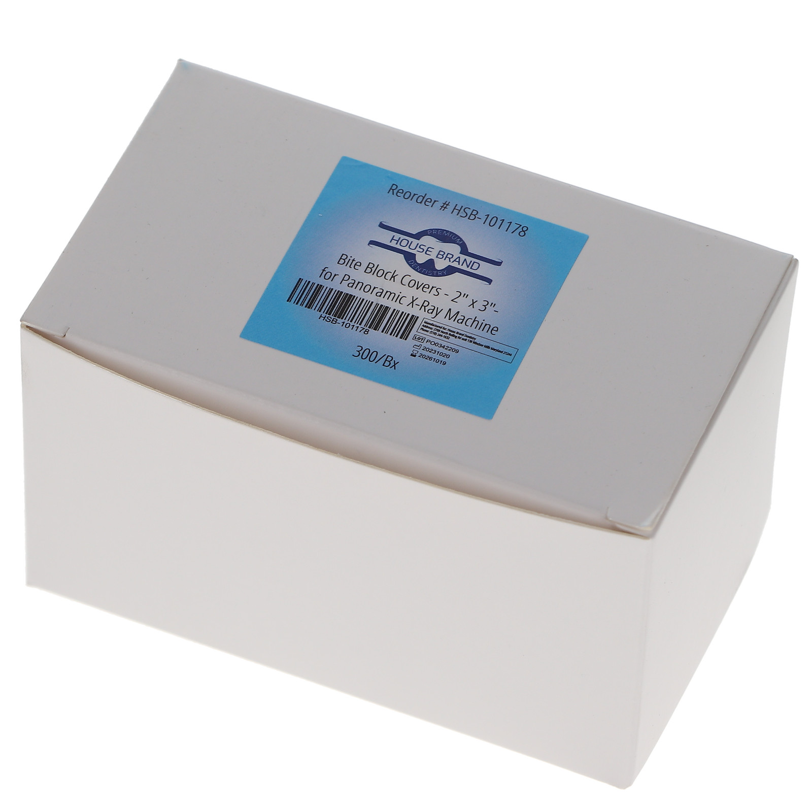 House Brand Dentistry 101178 Bite Block Covers 2″ X 3″ Panoramic X-Ray 300/Bx