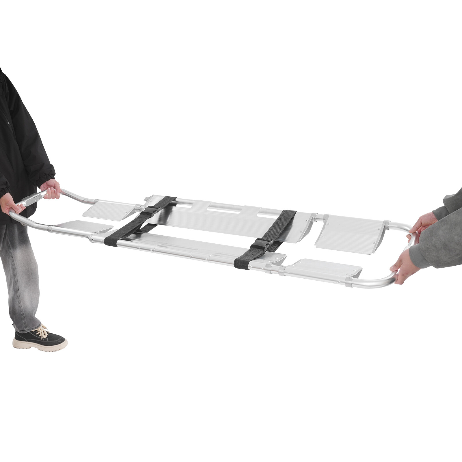 Rescue Stretcher Foldable Stretcher w/Belt 159kg/350.54lbs Load-bearing Capacity