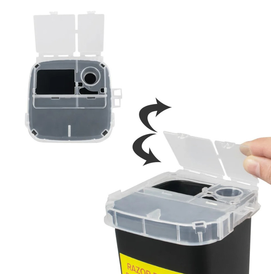 1pc Tattoo Sharps Disposal Container-Professional Waste Bin for Needles & Blades