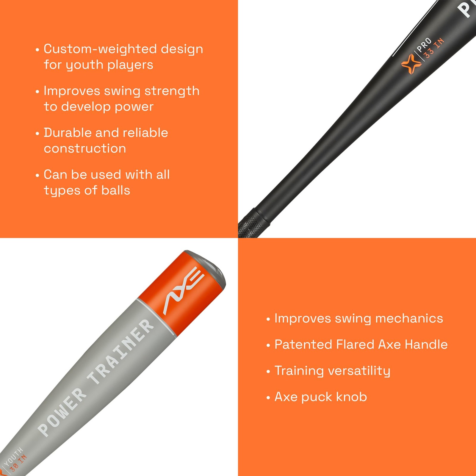 Axe Baseball Training Bat Pro Flared 30 / 33 Adult 30
