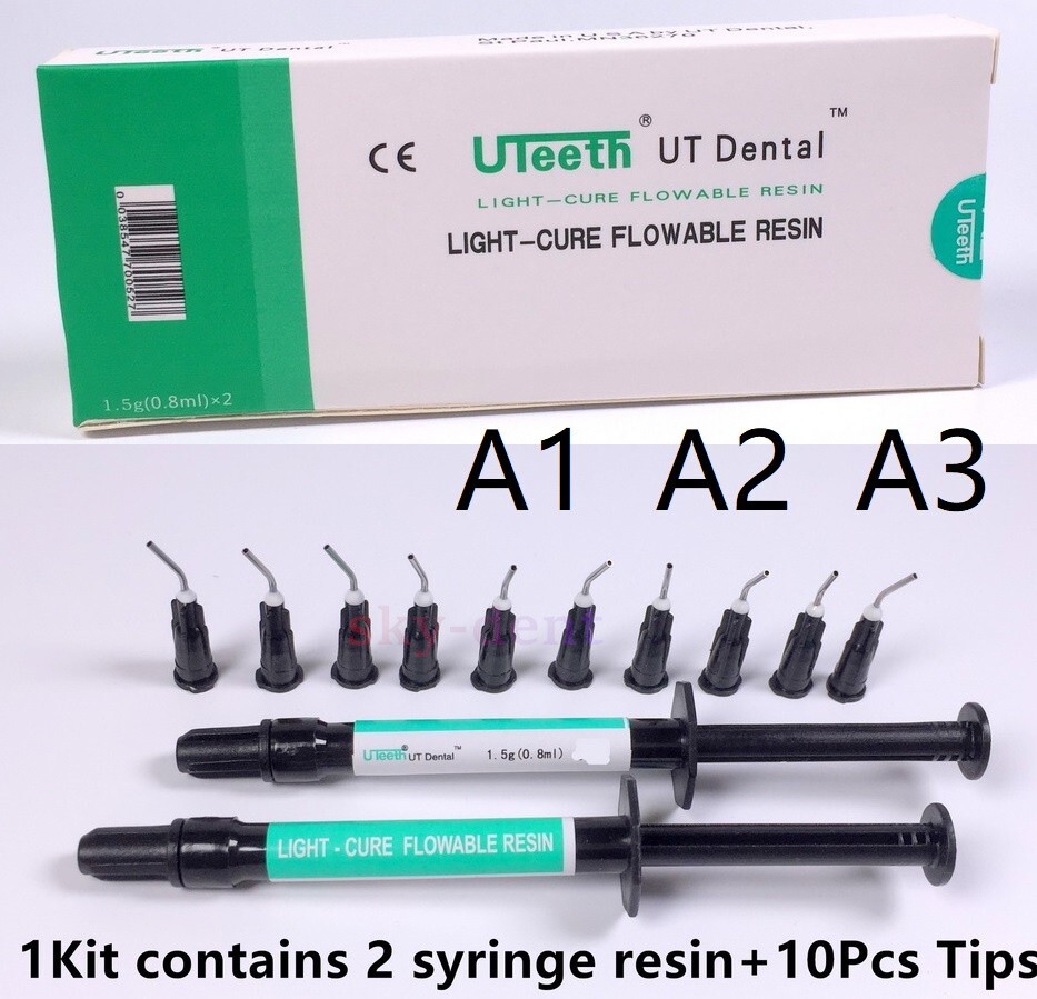 UTeeth Dental Composite Resin Flowable Light Cure Flow A1 A2 A3 Bonding Adhesive