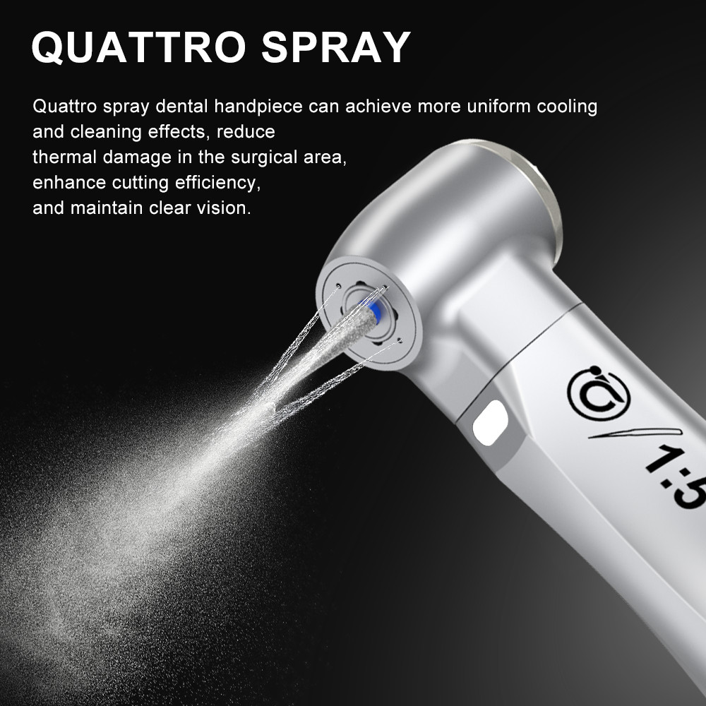 Dental 1:5 Increasing Contra Angle LED Low Speed Handpiece Smiling Appearance