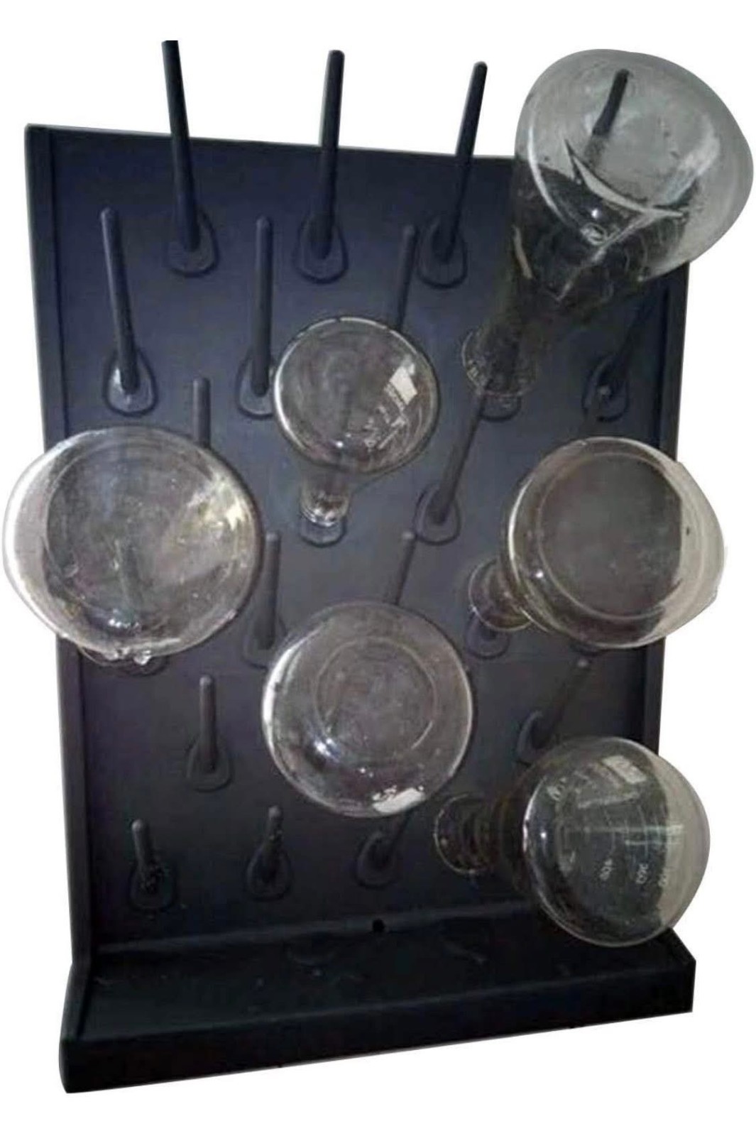 Bottle Drying Rack Pegboard Wall Mounted Desk Black 27 Pegs Removable