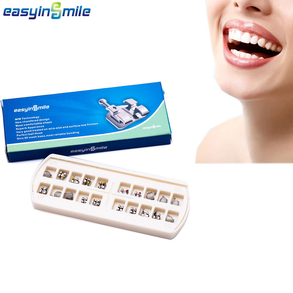 30packs Dental Orthodontic Brackets Roth 345 with Hook 022 Metal Mini Mesh Base