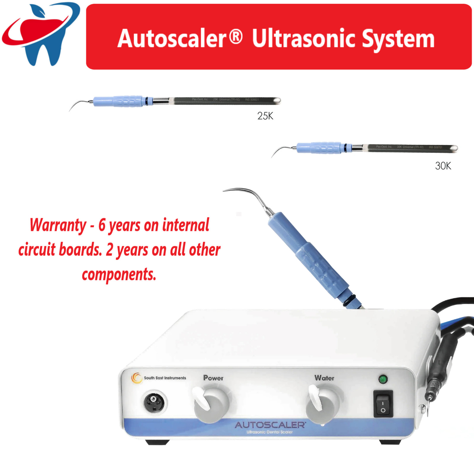 AUTOSCALER 25K Ultrasonic Scaler 120 VA, AUTOSCALER 30K or HANDPIECE for 25C/30C