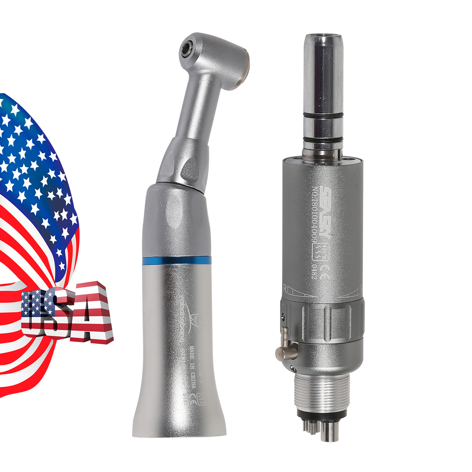 NSK Style Dental Low Speed Contra angle Handpiece Push with Air motor 4 Hole YAD