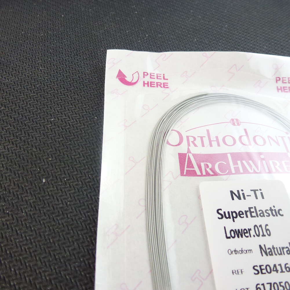 Dental ortho NITI arch wires rectangular 16*22*17*25*19 Natural Round Brace wire