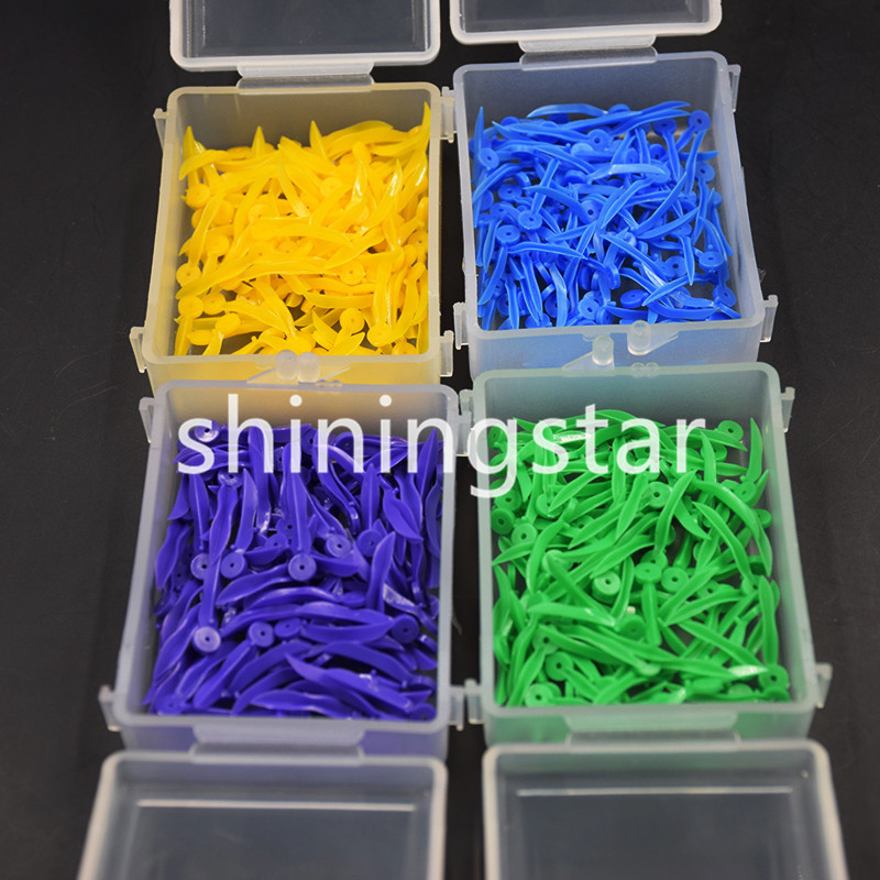 400 Pcs Dental Disposable Plastic Wedge With Holes All 4 Sizes Wave Poly-Wedge