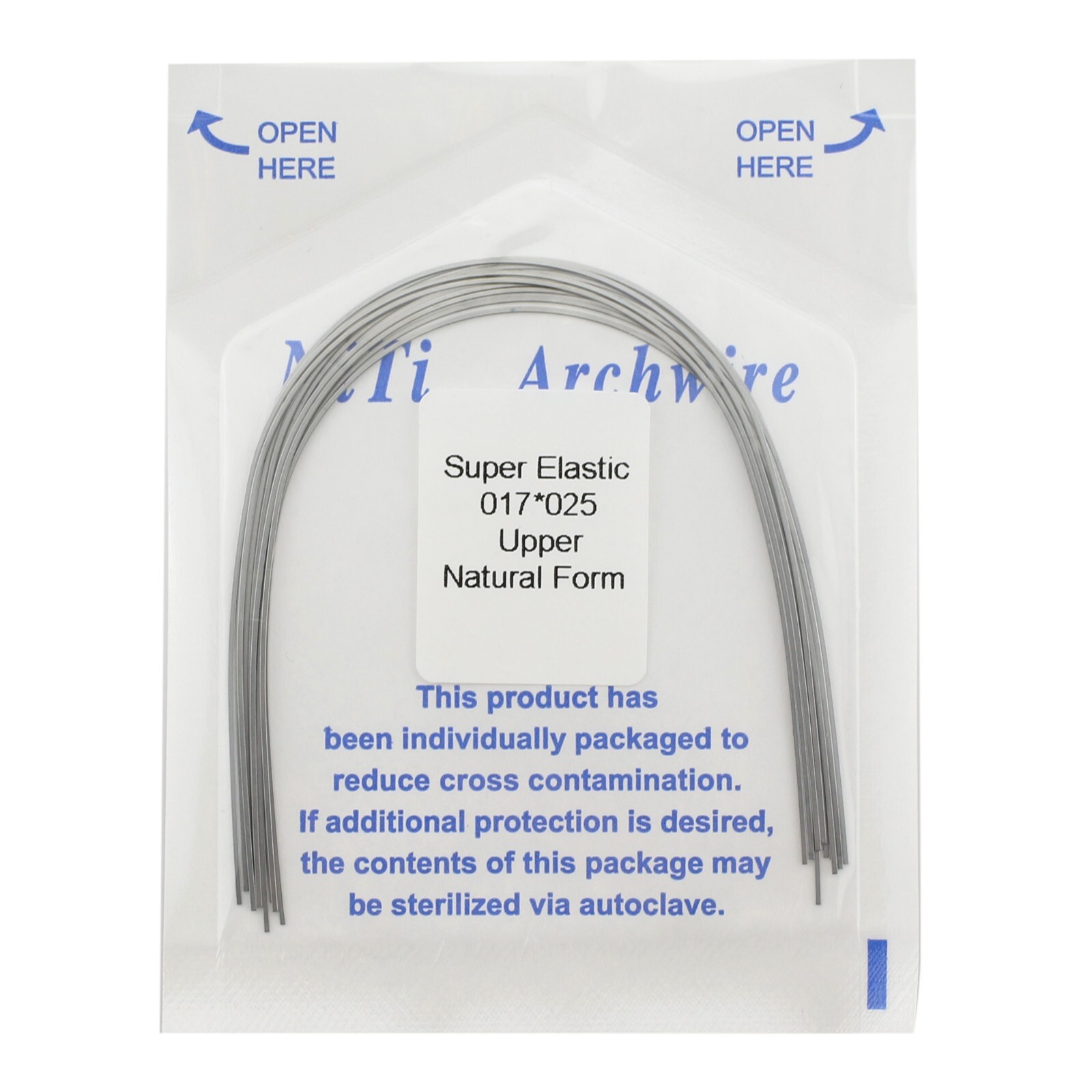 Dental Orthodontic Arch Wire Niti Super Elastic Round Rectangular Ovoid Natural