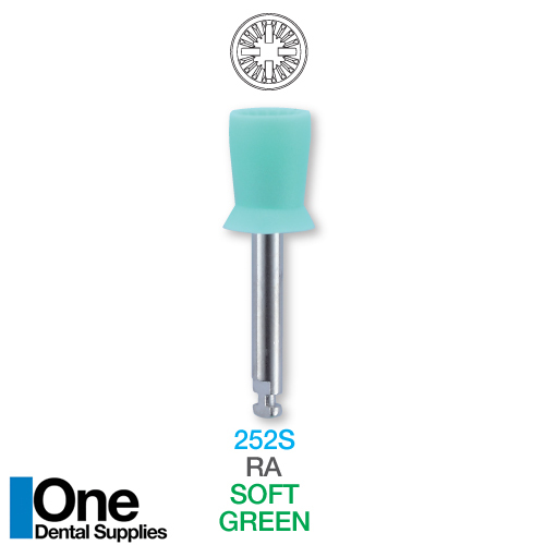 Dental Disposable Prophy Cups Soft Green Metal Shanks RA Latch Type 100 pcs