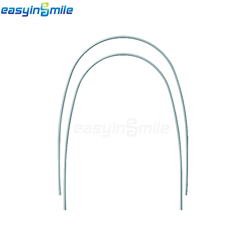 10XOrtho Rectangular Arch Wires Stainless Steel Dental Brace Round Wires Natural