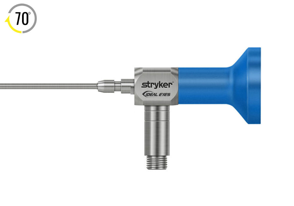 Stryker 4.0 mm 70º IDEAL EYES HD Autoclavable Arthroscope, Eyepiece, Speed-Lock