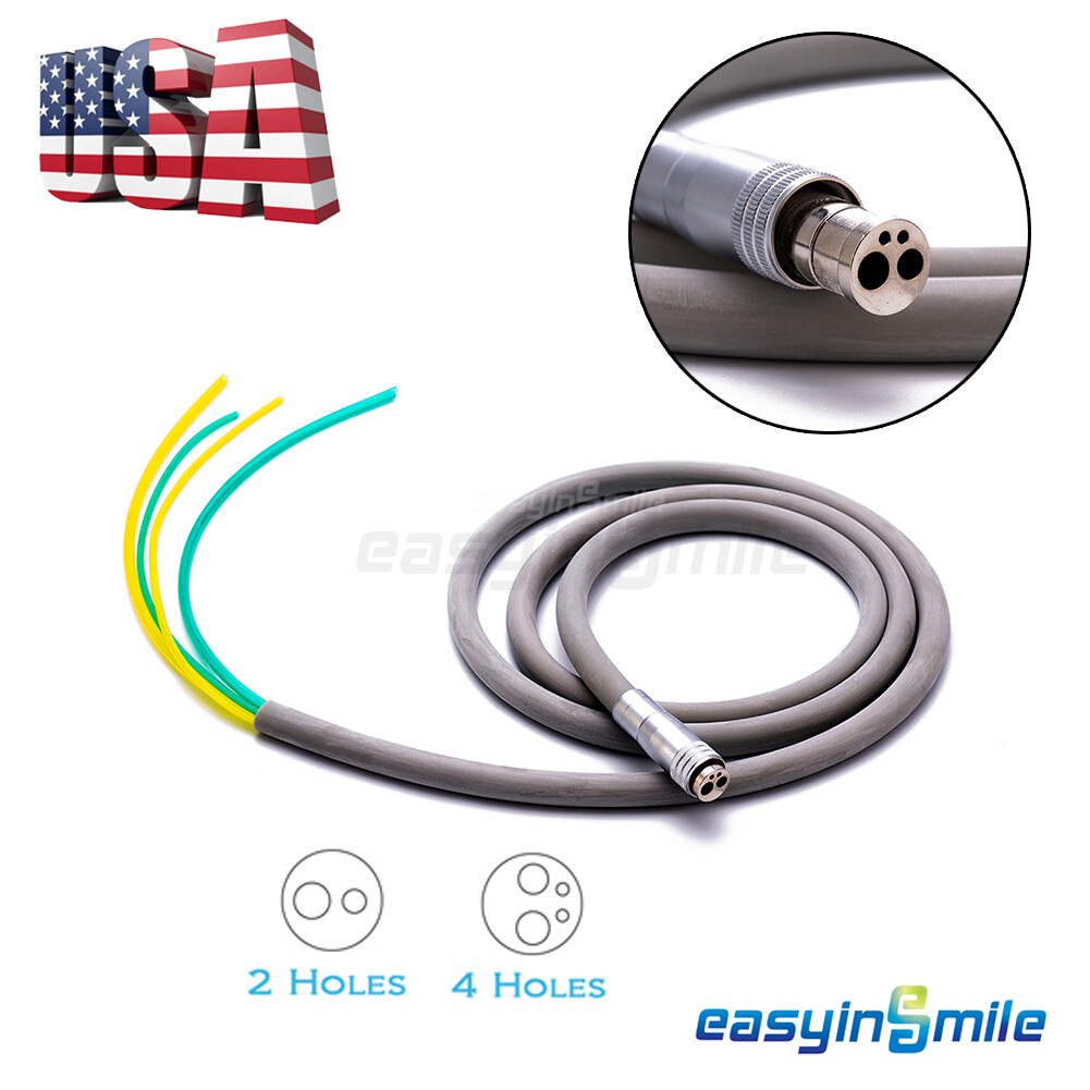 Easyinsmile Dental High Speed Handpiece Tube 4/2 Holes Hose with Connector