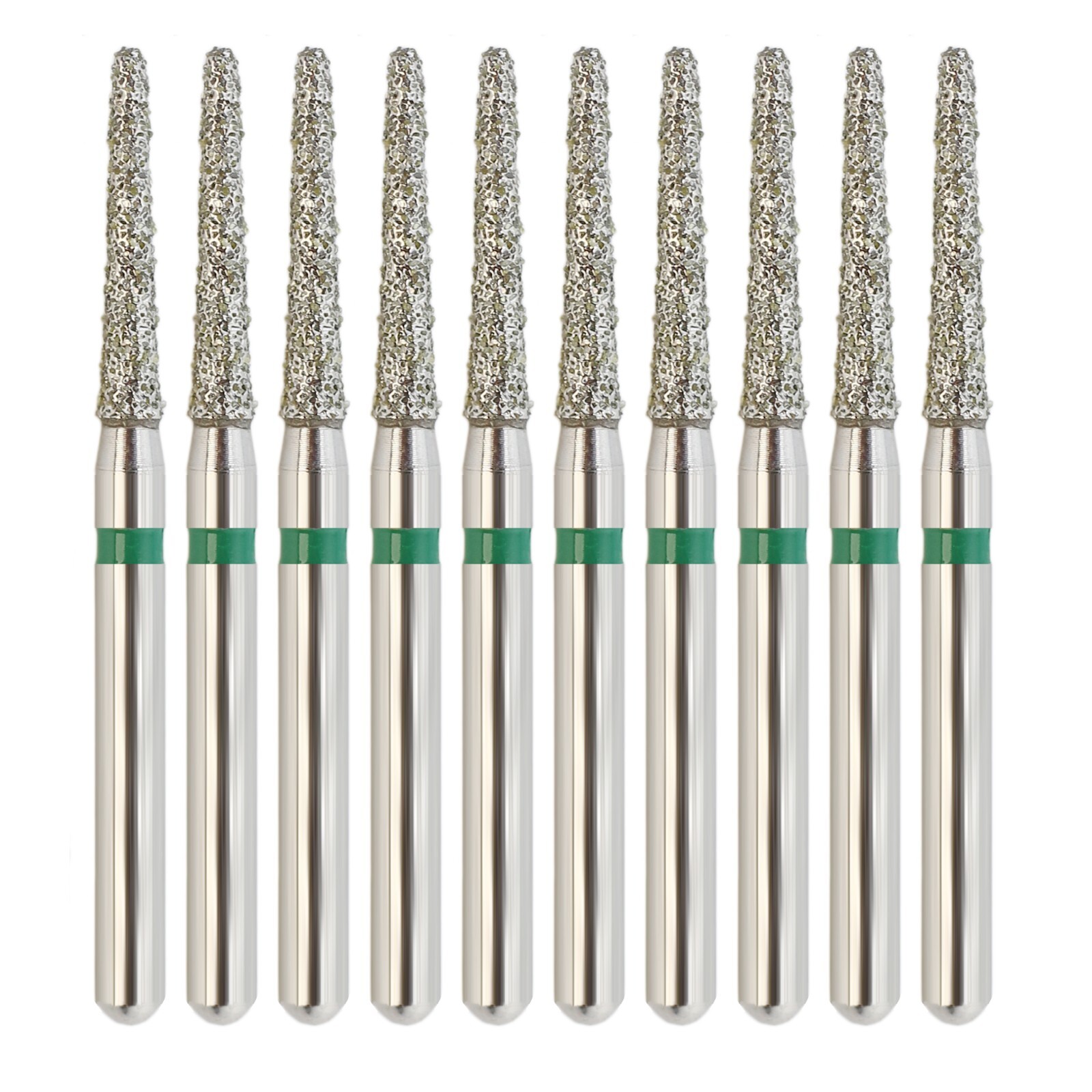 Dental Diamond Burs FG 856/014C Round End Taper Coarse Grit Green Friction Grip