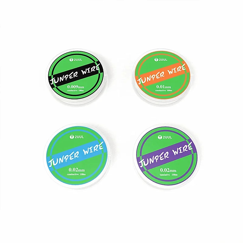 2UUL Ultra-Fine Jumper Wire 0.009/0.01/0.02Mm, 100M Conductive/Insulative Flying