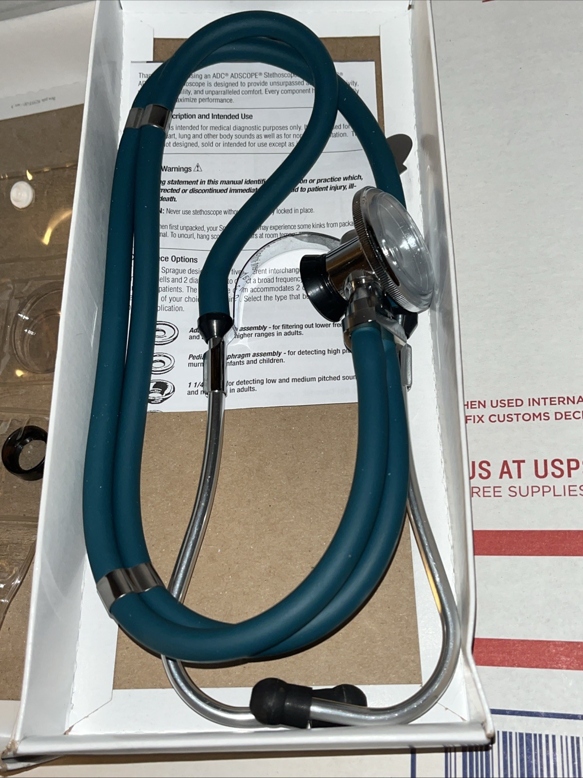 Sprague Adscope Stethoscope Model 641 Teal 30”