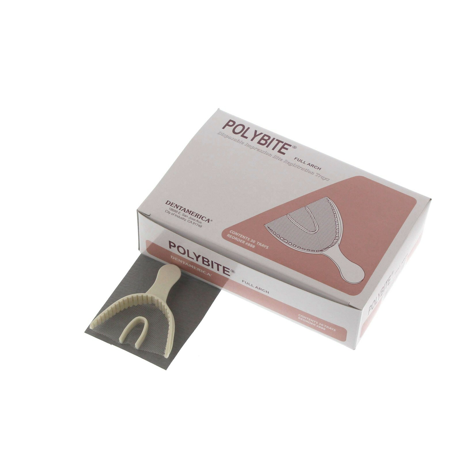 60pcs DentAmerica Polybite Disposable Impression Bite Trays–Full Arch