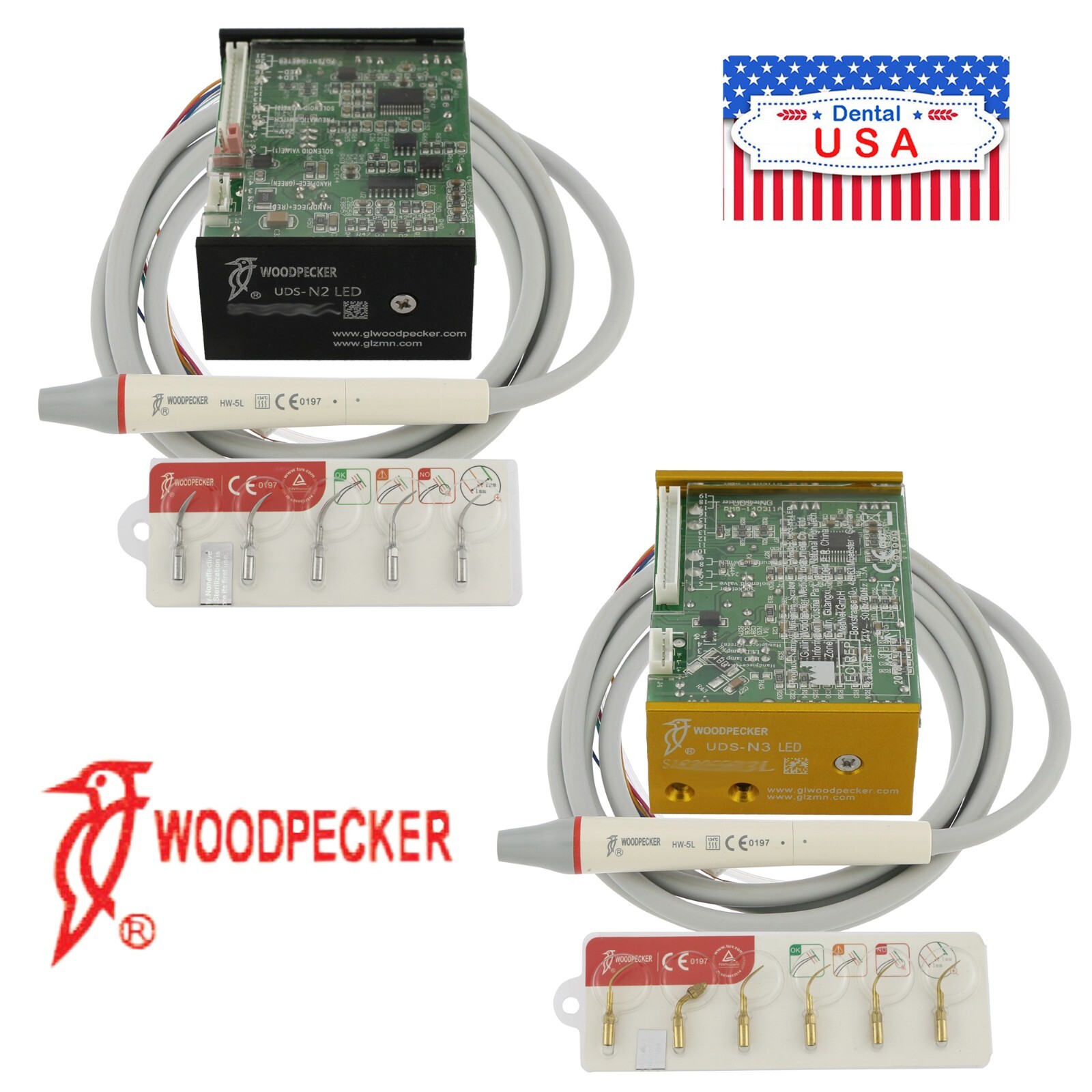 Woodpecker Built in Dental Ultrasonic Scaler Detachable LED Handpiece N2 N3 LED