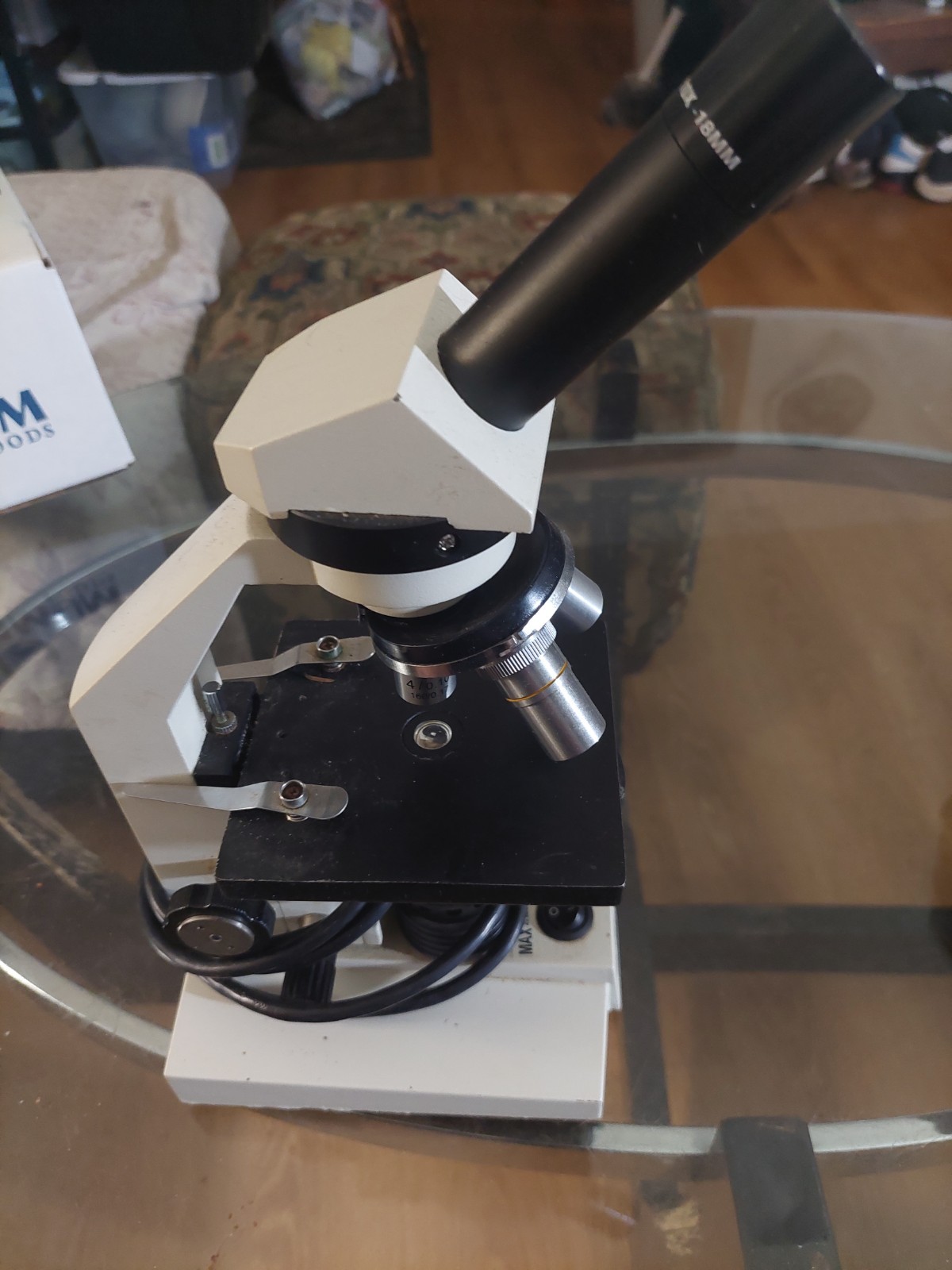 Flinn Compound Microscope Monocular Upright 10X WF10X-18mm Biological Lab